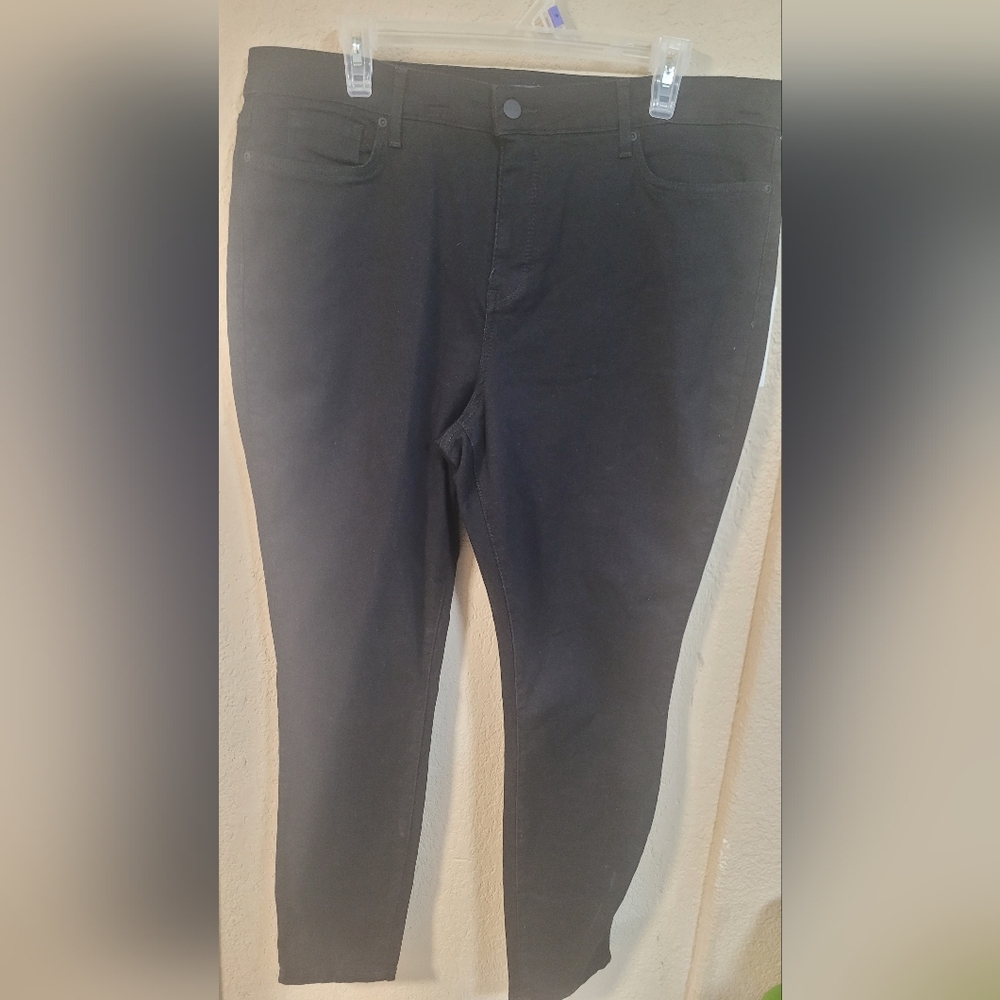NYDJ Womens Black Skinny Jeans 16